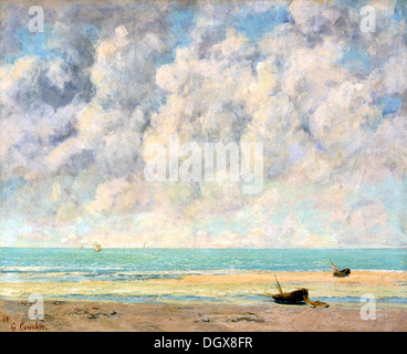 El mar en calma - por Gustave Courbet, 1869 Foto de stock