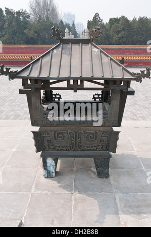 Altar en el templo de la Tierra (también llamado Parque Ditan) en Beijing, China Foto de stock