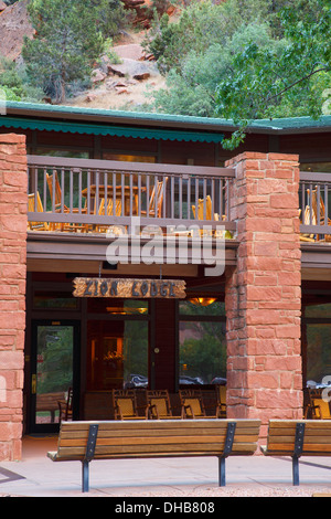 Zion Lodge en el Parque Nacional de Zion, Utah. Foto de stock