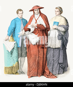 16 XVI siglo xvii XVII italiano trajes eclesiásticos cardenal y obispo prelado