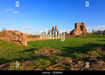 Las ruinas del castillo de Sandal Sandalia, Magna, Wakefield, West Yorkshire, Inglaterra, Reino Unido. Foto de stock