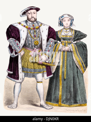 Décimosexto Siglo XVI 1500s Inglaterra el rey Enrique VIII, Anne de Cleves Foto de stock
