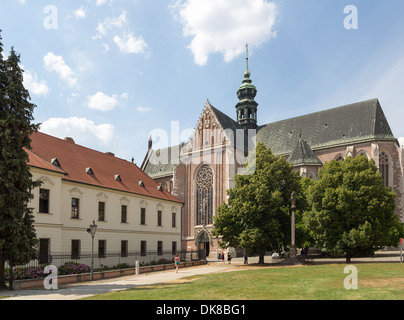 La abadía agustiniana de Santo Tomás donde Gregor Mendel, abad, Brno, República Checa Foto de stock