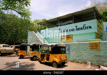 Fotografía Documental - Resistente y recortar gimnasio en Chennai, Madras, en Tamil Nadu, en la India, el sur de Asia. Foto de stock