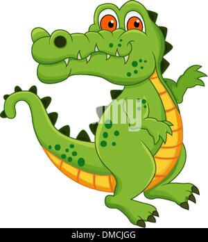 Caricatura de cocodrilo Imagen Vector de stock - Alamy