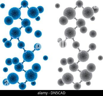 Molécula abstracto o microbio Ilustración del Vector