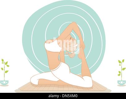 Mujer haciendo yoga Imagen Vector de stock - Alamy