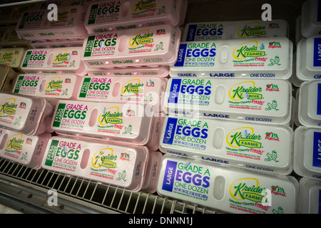 Los huevos en venta en un supermercado en Nueva York el miércoles, 1 de enero de 2014. (© Richard B. Levine)