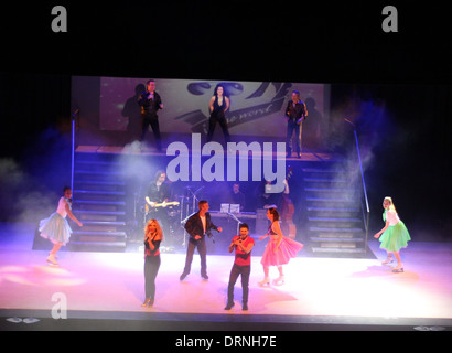 Broadway Musical sobre hielo en Trui Teatre, Palma de Mallorca, Mallorca, Islas Baleares, España. El 18 de enero de 2014.