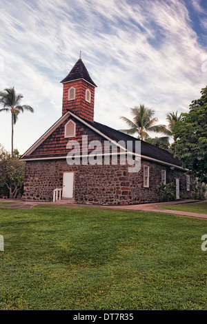 Keawala'i Congregational Church fundada en 1832 en la isla de Maui, Hawai. Foto de stock
