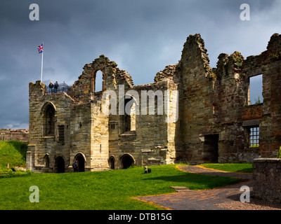 Castillo Tutbury en Staffordshire Inglaterra parte arruinado Castillo medieval listado como grado 1, propiedad del ducado de Lancaster Foto de stock