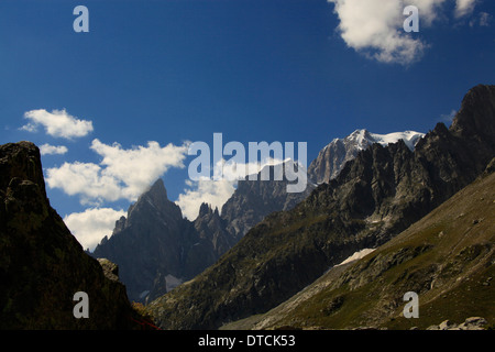 Montblanc, el Monte Bianco, Alpes, Europa Foto de stock