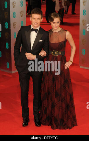 Londres, Reino Unido, 16/02/2014 : Alfombra Roja en los EE British Academy Film Awards. Las personas Foto: Eddie Redmayne. Foto por Julie Edwards