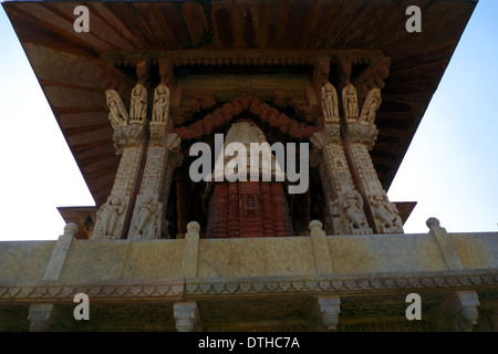 Shri Jagat Shiromani Ji o templo/Siromaniji Mandir a Vishnu o Krishna, ámbar, nr Jaipur, Rajasthan, India Foto de stock