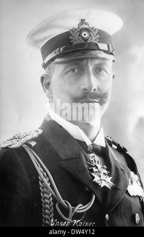 El Kaiser Wilhelm II (1859-1941), último emperador alemán en una postal 1900 Foto de stock