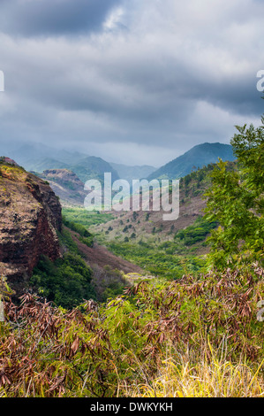 Hanapepe Valley Lookout, Kauai, Hawaii, Estados Unidos de América, el Pacífico