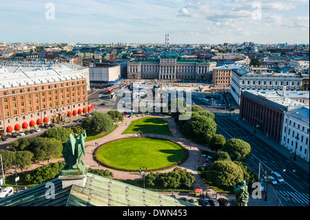 Vista desde la Catedral de San Isaac, San Petersburgo, Rusia, Europa Foto de stock