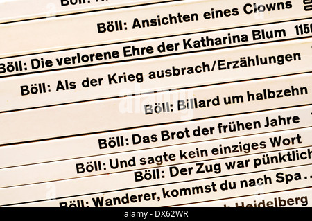 Heinrich Boll novelas en rústica en alemán Foto de stock