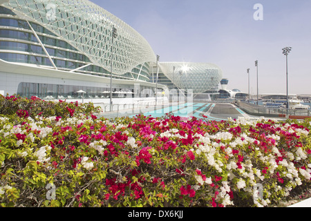 Oriente Medio, Emiratos Árabes Unidos, Abu Dhabi, Yas Island, Viceroy Hotel & Carreras de Fórmula 1 Foto de stock