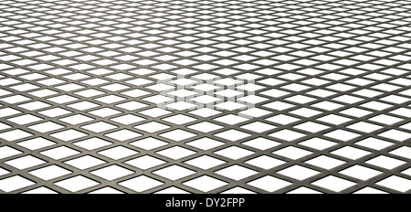 Sofocar Yogur grado Una textura lisa de metal galvanizado de malla romboidal sobre un fondo  blanco aislado Fotografía de stock - Alamy