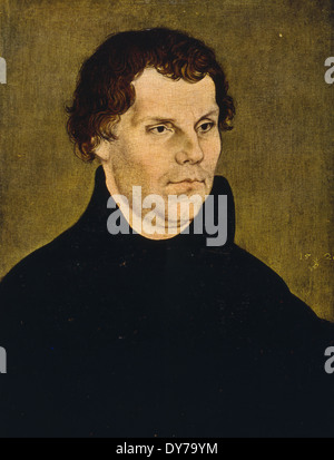 Martín Lutero retrato de Lucas Cranach 1472-1553 Foto de stock