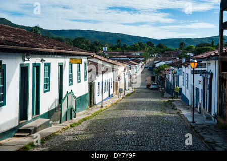 Arquitectura colonial, Pirenópolis, Goiás, Brasil Foto de stock