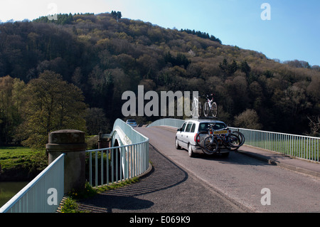 Bigsweir Puente sobre el río Wye cerca Llandogo, Monmouthshire, Gales, Reino Unido