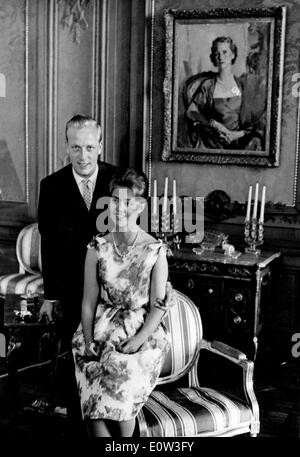 La princesa Birgitta y su marido, el príncipe Johann Georg, en el Palacio Real Foto de stock