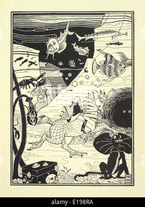 J. B. Clark ilustración de 'las sorprendentes aventuras del barón de Munchausen" por Rudoph Raspe publicada en 1895. Pescados