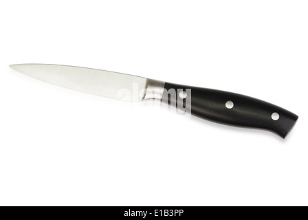 Cuchillo de cocina aislado sobre un fondo blanco. Foto de stock
