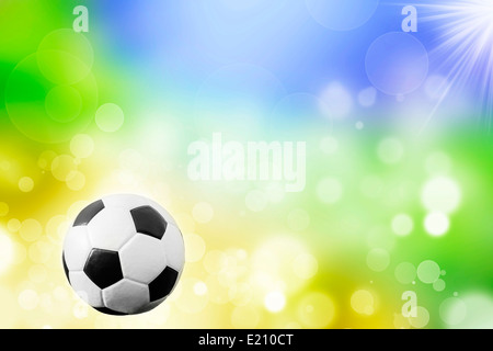Fútbol Amarillo Balón Fútbol Aislado Sobre Fondo Azul Representación  Accesorios: fotografía de stock © CheersGroup #508513380