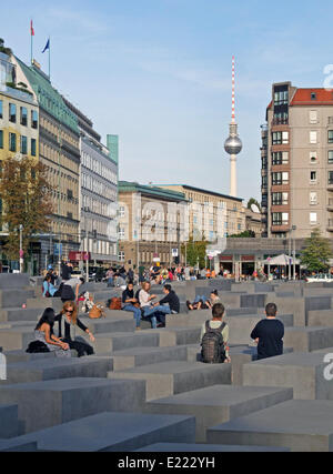 Memorial del Holocausto Alemania Berlín Foto de stock