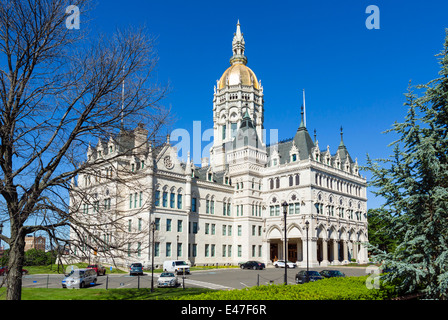 El edificio del Capitolio del Estado de Connecticut, Hartford, Connecticut, EE.UU. Foto de stock