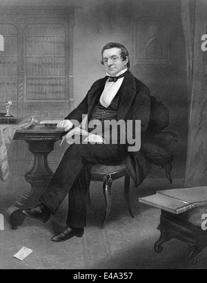 Washington Irving, 1783 - 1859, un autor americano y diplomático, Foto de stock