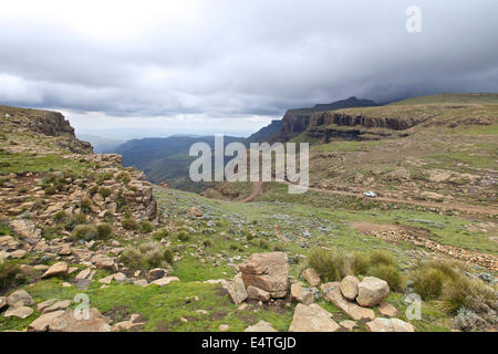 Sani Pass, Lesotho, África de montaña Foto de stock