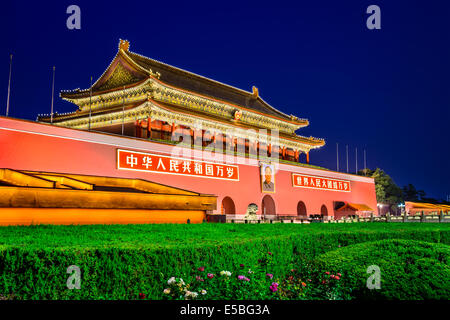 La Puerta de Tiananmen en Pekín, China. Foto de stock
