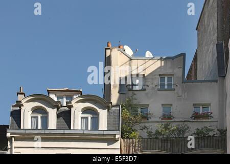 Francia, Isla de Francia, parís 3e arrondissement, 6 rue du grenier saint lazare, haut inattendu, Foto de stock