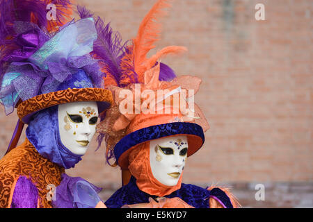 Detalle de máscaras de carnaval veneciano, Venecia, Italia, Europa  Fotografía de stock - Alamy