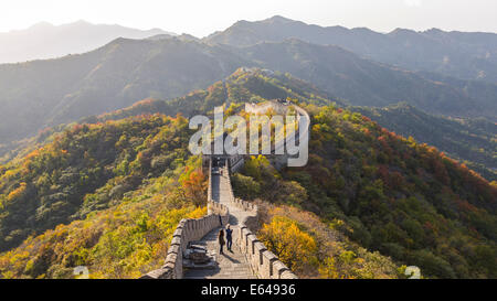 La Gran Muralla en Mutianyu nr en la provincia de Hebei, Beijing, China