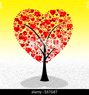 Significado de árbol de corazones el Día de San Valentín y la naturaleza  Fotografía de stock - Alamy
