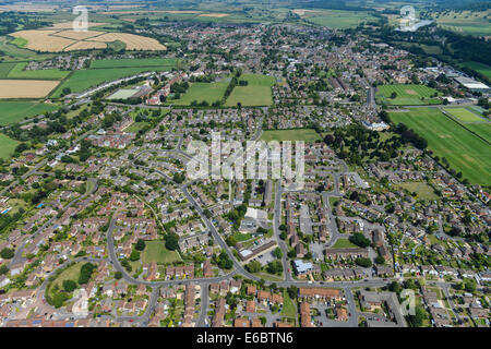 Una vista aérea de Sherborne, un mercado de la ciudad de Dorset, Sur de Inglaterra Foto de stock