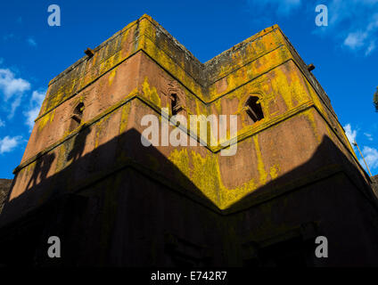 Corte de roca monolítica Iglesia de Bete Giyorgis, Lalibela, Etiopía