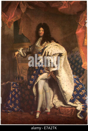 Louis XIV (1638-1715), rey de Francia y Navarra, pintura por Jacinto Rigaud, 1701 Foto de stock