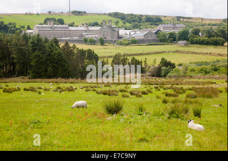 La prisión de Dartmoor en Princetown, parque nacional de Dartmoor, Devon, Inglaterra Foto de stock