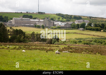 La prisión de Dartmoor en Princetown, parque nacional de Dartmoor, Devon, Inglaterra Foto de stock