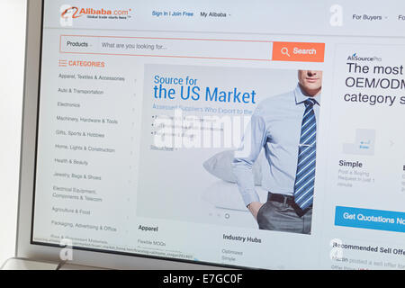 Sitio Web de Alibaba alibaba.com abierto en un ordenador portátil. Sólo para uso editorial.