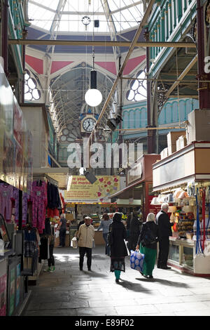 El mercado de Borough, Halifax, West Yorkshire Foto de stock