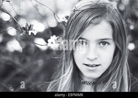 Retrato de una niña sonriente