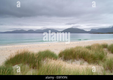 La playa y las dunas Luskentire Isle Harris, Western Isles, Escocia Foto de stock