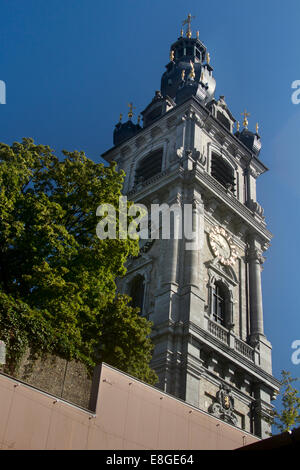 Torre Beffroi, Patrimonio Mundial de la Unesco, Mons, Bélgica Foto de stock